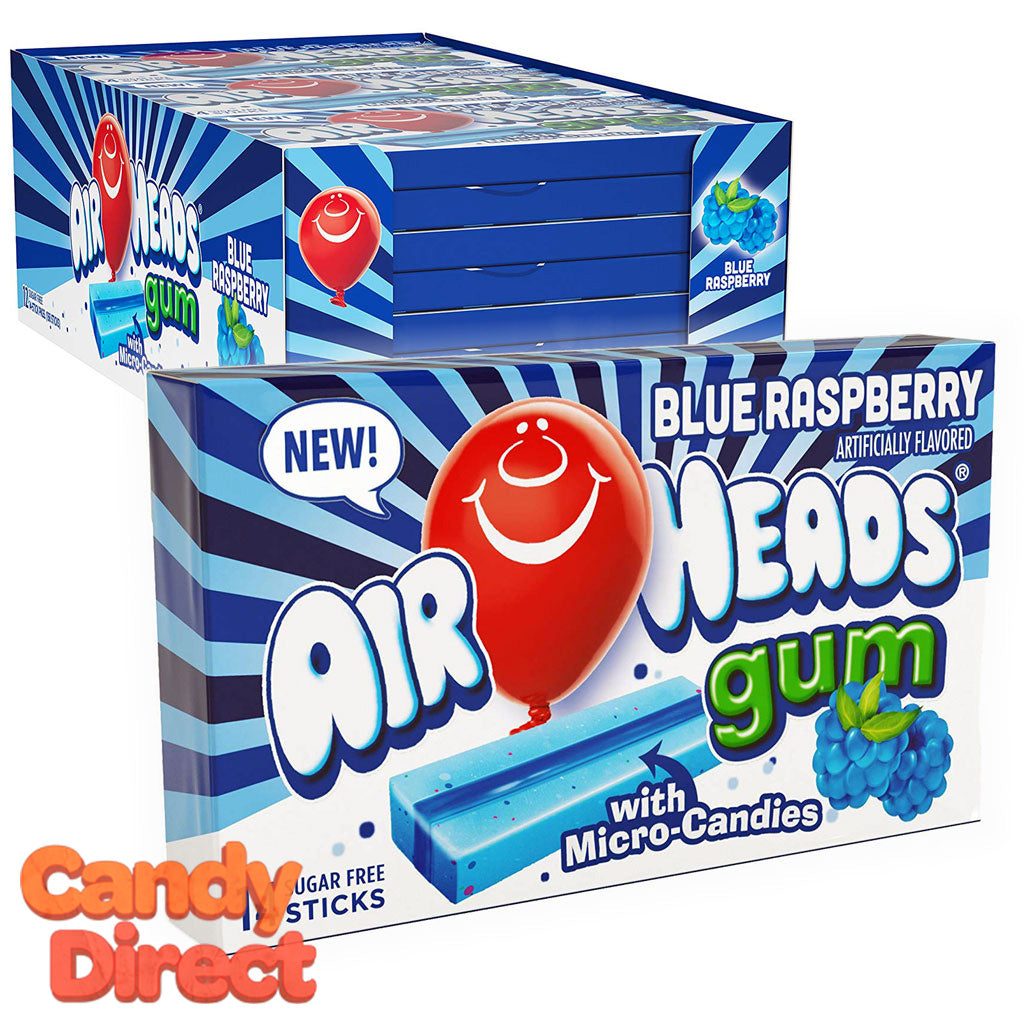 Airheads Blue Raspberry Gum with Micro Candies