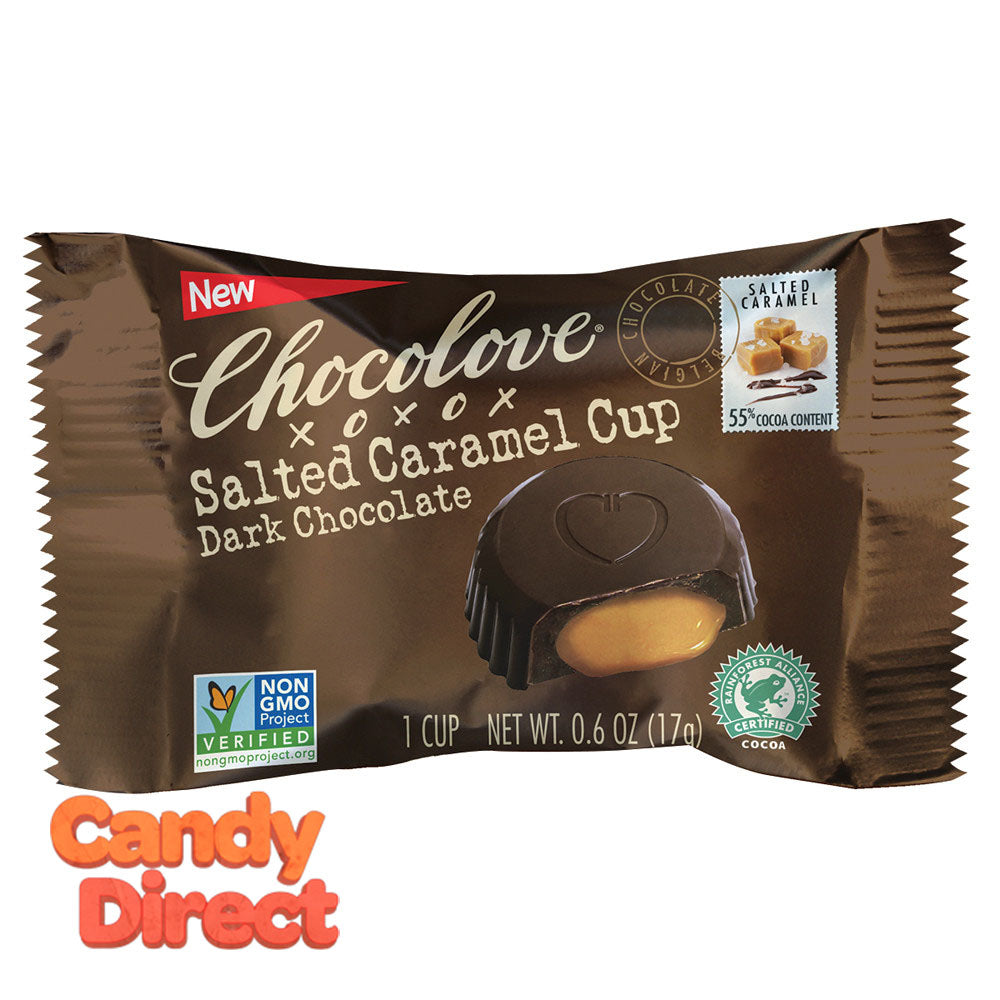 Chocolove Dark Chocolate Salted Caramel Cups 0.6oz - 50ct – Candydirect.com