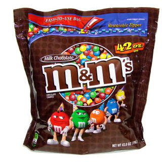 M&M's Milk Chocolate Candies, Milk Chocolate, 38 oz Bag (55114)