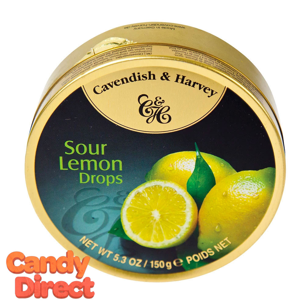 Lemon Cavendish & Harvey Drops - 12ct Tins – CandyDirect.com